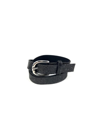 CINTURON STRASS BRILLO NEGRO 