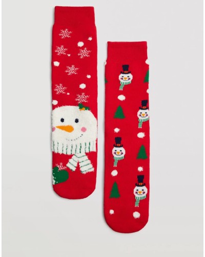 CALCETINES MUJER TERMICO ANTIDESLIZANTE NAVIDAD 