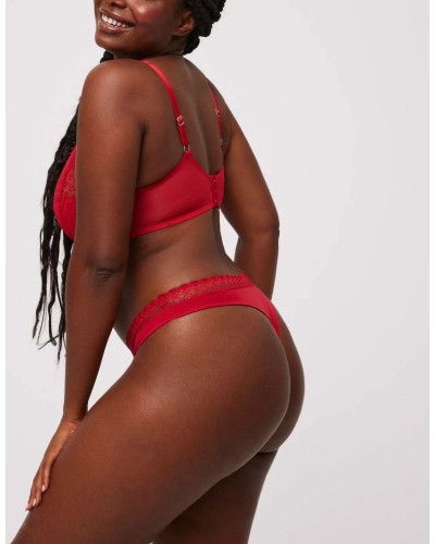 TANGA ENCAJE ROJO 